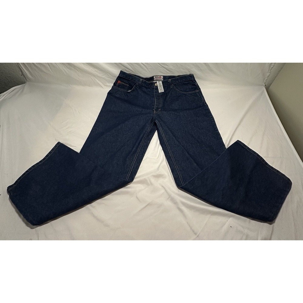 Walls FR Mens Flame Resistant Work Jeans Dark Wash Denim 40x30 NFPA 2112 CAT 2